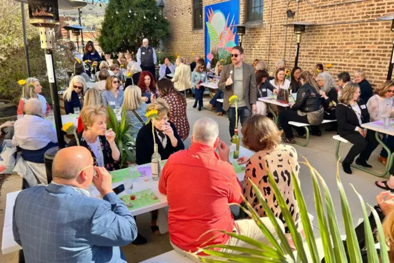 Sunflower Happy Hour Attendees